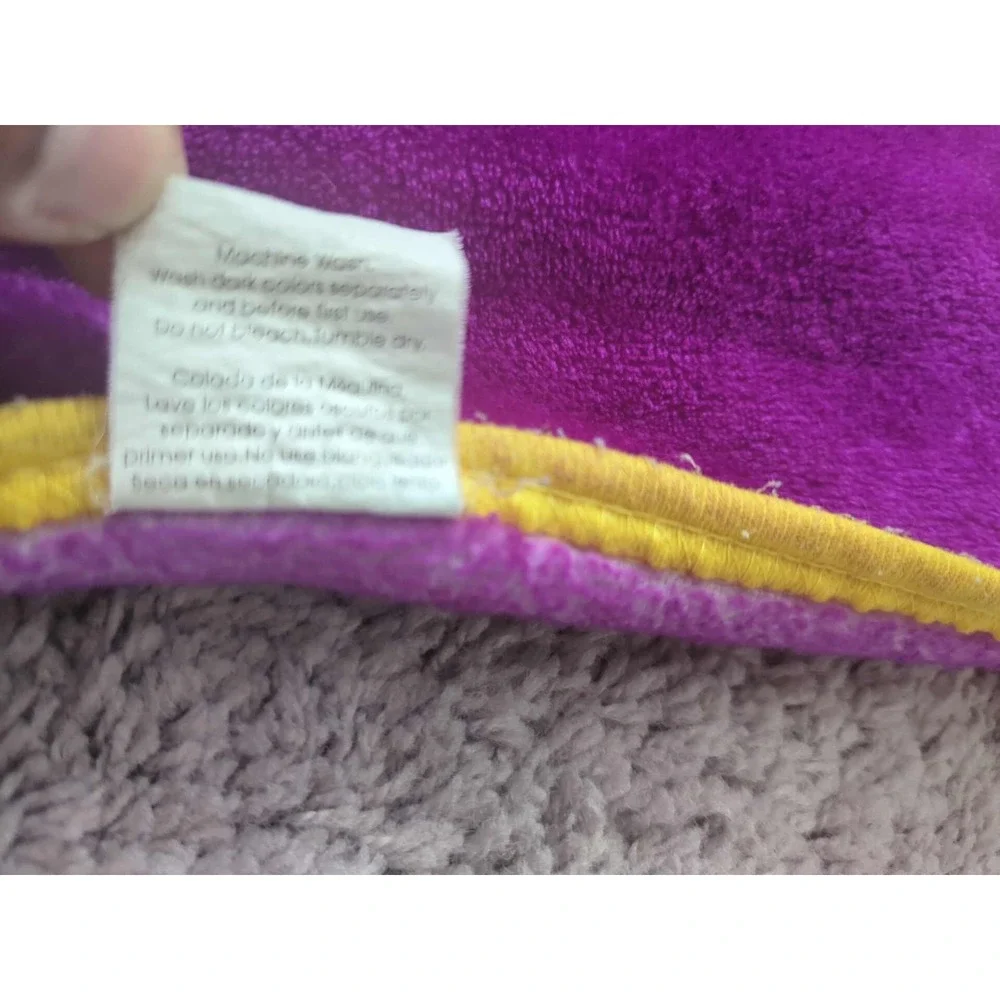 Los Angeles Lakers Throw Blanket Fleece Purple‎ Gold NBA LA Times 42